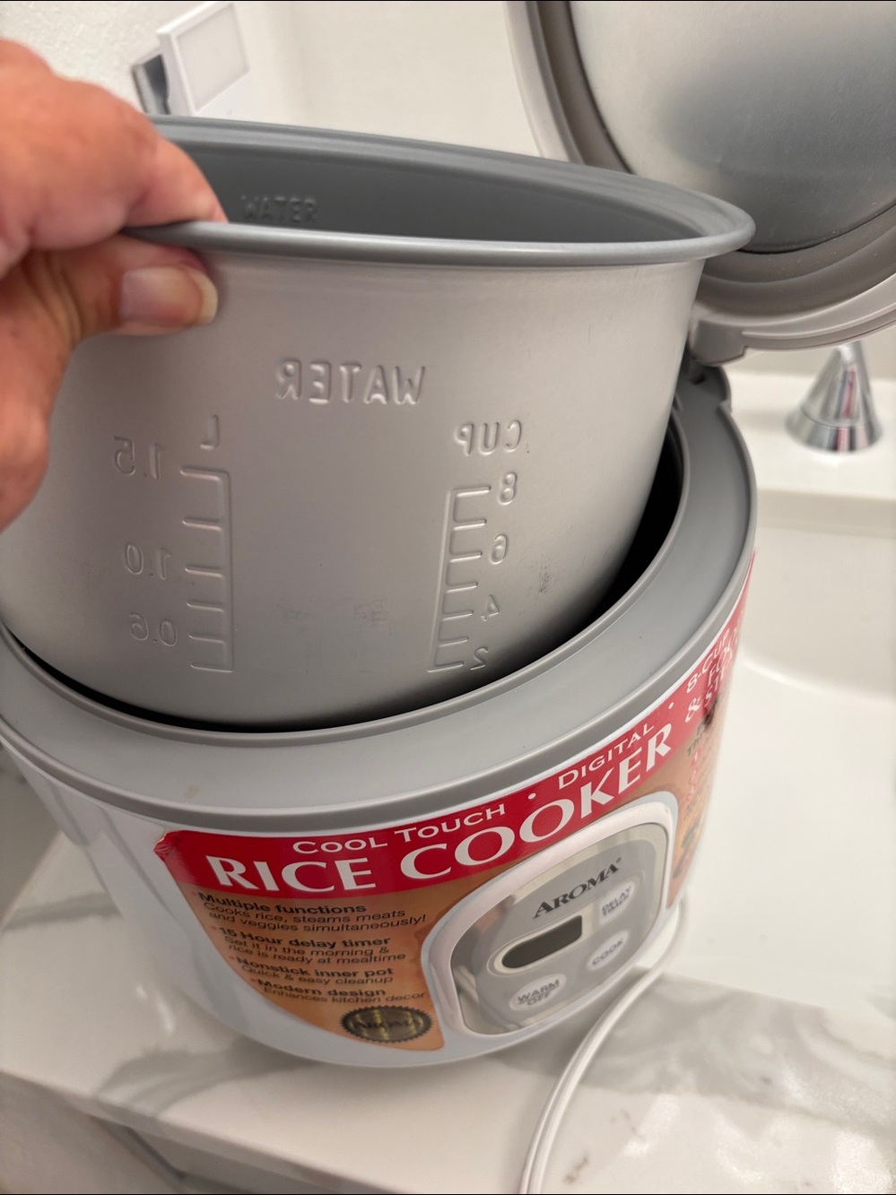 NWOT Aroma 8 Cup Rice Cooker & Food Steamer - Picture 12 of 15